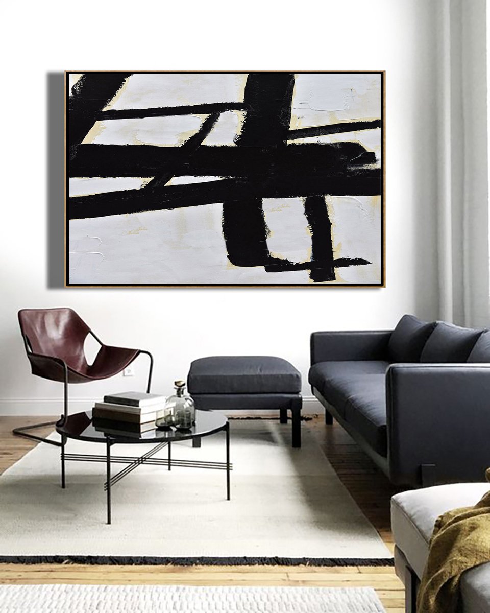 Horizontal Palette Knife Minimalist Art #C40Z - Click Image to Close